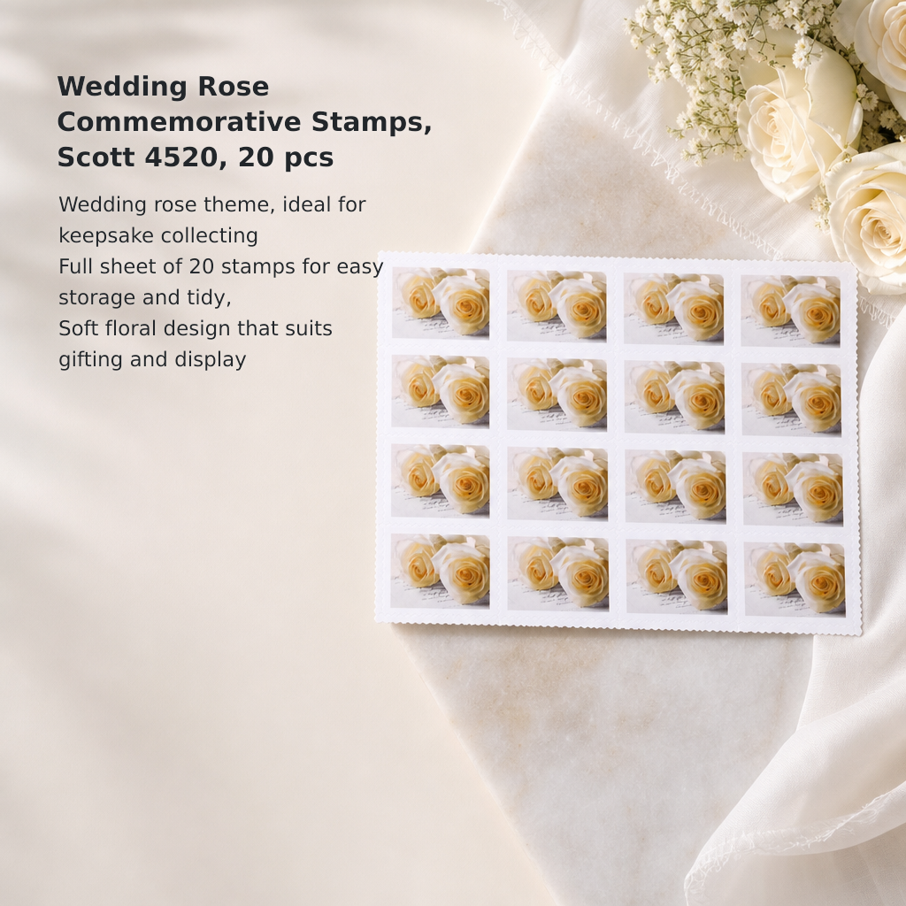 Wedding Roses Commemorative Stamp Sheet – Scott #4520, 20 Stamps
